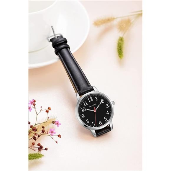 Women's Watch Elegant Watch for Women Leather Band Ladies Watch Waterproof - Picture 3 of 6